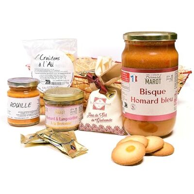 Biscuiterie des Marais Panier gourmand Retour de pêche - Publicité Biscuiterie des Marais Panier gourmand Retour de pêche - Publicité