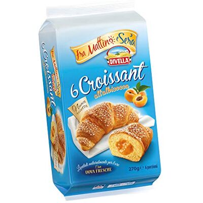 Divella MERENDINE Cornets à l'abricot classiques 6 pièces 270 g CROISSANT FARCITI - Publicité Divella MERENDINE Cornets à l'abricot classiques 6 pièces 270 g CROISSANT FARCITI - Publicité