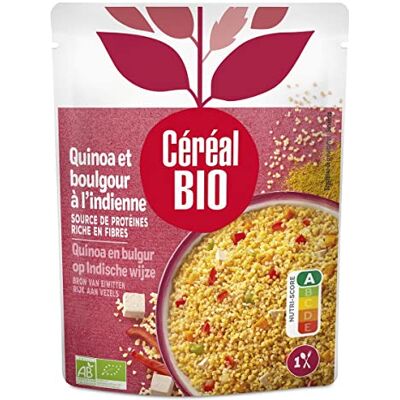 AUCHAN Lot de 3 unités *** CÉRÉAL BIO Quinoa et boulgour à l'indienne sachet express 1 personne 220g - Publicité AUCHAN Lot de 3 unités *** CÉRÉAL BIO Quinoa et boulgour à l'indienne sachet express 1 personne 220g - Publicité