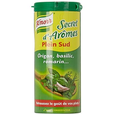 Knorr Secret d'Arômes Plein Sud, Origan Basilic Romarin, Rehaussez le goût de vos plats, Sans conservateurs, Lot de 4 boites de 60g - Publicité Knorr Secret d'Arômes Plein Sud, Origan Basilic Romarin, Rehaussez le goût de vos plats, Sans conservateurs, Lot de 4 boites de 60g - Publicité
