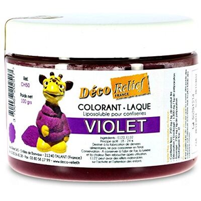 Déco Relief Colorant Alimentaire Violet 100 g Colorant Liposoluble en Poudre Ingrédient Cuisine & Pâtisserie Pour Crèmes au Beurre, Chocolat, Pâtes d’Amande, Ganaches - Publicité Déco Relief Colorant Alimentaire Violet 100 g Colorant Liposoluble en Poudre Ingrédient Cuisine & Pâtisserie Pour Crèmes au Beurre, Chocolat, Pâtes d’Amande, Ganaches - Publicité