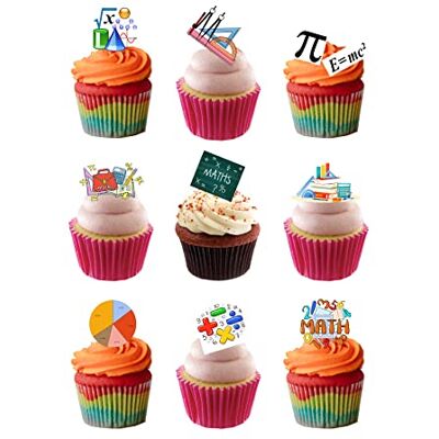 Top That Lot de 30 décorations de gâteaux en papier comestible sur le thème des mathématiques - Publicité Top That Lot de 30 décorations de gâteaux en papier comestible sur le thème des mathématiques - Publicité
