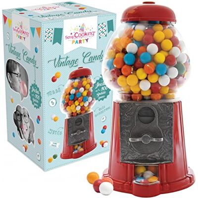 ScrapCooking Distributeur de Bonbons/de Cacahuètes Vintage Candy Machine à Chewing Gums Rétro Bonbonnière Bubble Gums avec Vrai Monnayeur Verre & Métal Rouge, Pot - Publicité ScrapCooking Distributeur de Bonbons/de Cacahuètes Vintage Candy Machine à Chewing Gums Rétro Bonbonnière Bubble Gums avec Vrai Monnayeur Verre & Métal Rouge, Pot - Publicité