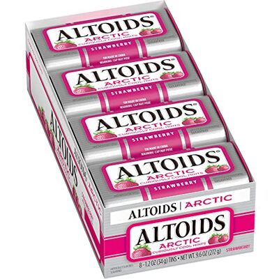 Altoids Arctic Strawberry Mints, 1.2 Ounce (8 Packs) - Publicité Altoids Arctic Strawberry Mints, 1.2 Ounce (8 Packs) - Publicité