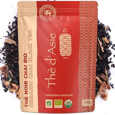 Khla Thé Chai Bio pour Chai Latte Sachet Vrac 100 g Noir Chaï Masala Épicé Ceylan Biologique Feuilles Séchées Thé d’Asie Réconfortant & Gourmand Origine Sri Lanka - Publicité Khla Thé Chai Bio pour Chai Latte Sachet Vrac 100 g Noir Chaï Masala Épicé Ceylan Biologique Feuilles Séchées Thé d’Asie Réconfortant & Gourmand Origine Sri Lanka - Publicité