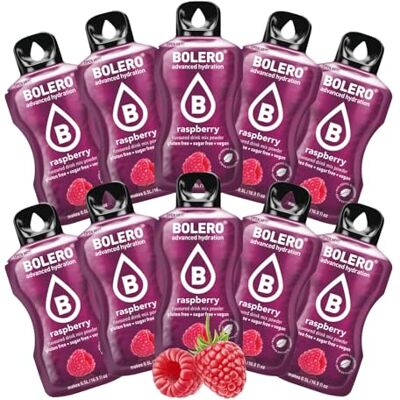 PRO DISTRI BOLERO Framboise 10 sticks 9g de Poudre pour Boisson sans sucre à la Stevia Sans Conservateur ni colorants artificiels, Faible en calories, il convient pour toute la Famille - Publicité PRO DISTRI BOLERO Framboise 10 sticks 9g de Poudre pour Boisson sans sucre à la Stevia Sans Conservateur ni colorants artificiels, Faible en calories, il convient pour toute la Famille - Publicité