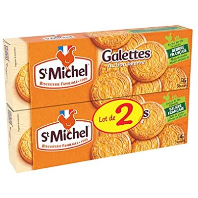 St Michel Galettes au Bon Beurre Œufs Frais, Beurre Français Lot de 2 Paquets 130g x 2 - Publicité St Michel Galettes au Bon Beurre Œufs Frais, Beurre Français Lot de 2 Paquets 130g x 2 - Publicité
