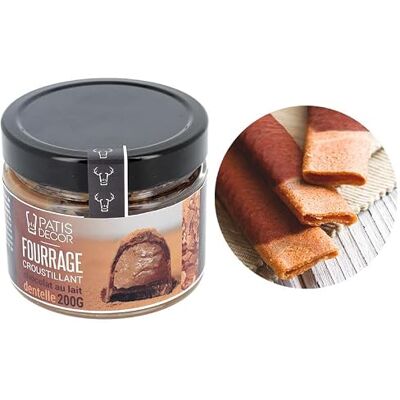 PATISDECOR Fourrage croustillant chocolat au lait et crêpes dentelles 200g - Publicité PATISDECOR Fourrage croustillant chocolat au lait et crêpes dentelles 200g - Publicité