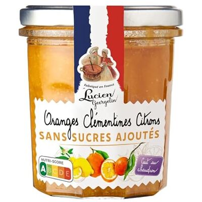 LUCIEN GEORGELIN Préparation de fruits 3 Agrumes (Oranges,Clémentines, Citron) Sans Sucre Ajouté le bocal de 320g NUTRISCORE A - Publicité LUCIEN GEORGELIN Préparation de fruits 3 Agrumes (Oranges,Clémentines, Citron) Sans Sucre Ajouté le bocal de 320g NUTRISCORE A - Publicité