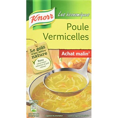 Knorr Soupe les Économiques Poule Vermicelles 1 L Lot de 4 - Publicité Knorr Soupe les Économiques Poule Vermicelles 1 L Lot de 4 - Publicité