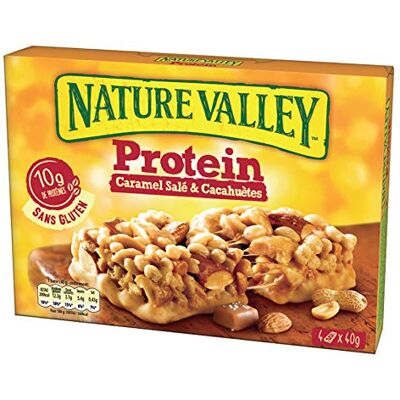 Nature Valley Barres de Céréales Protein Caramel Salé & Cacahuètes 4 Unités - Publicité Nature Valley Barres de Céréales Protein Caramel Salé & Cacahuètes 4 Unités - Publicité