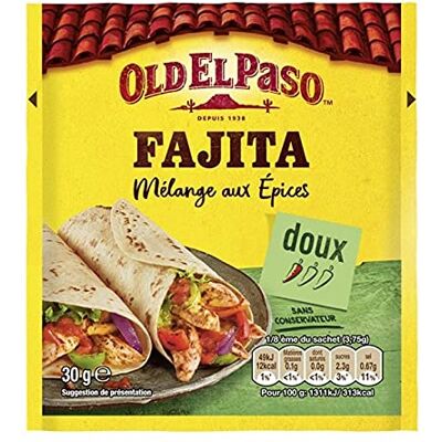 Old El Paso Fajita Mélange aux Épices Doux 30g (lot de 6) - Publicité Old El Paso Fajita Mélange aux Épices Doux 30g (lot de 6) - Publicité