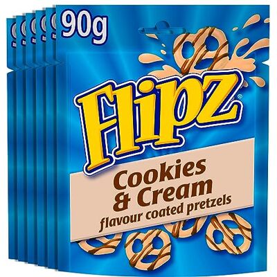 FLIPZ McVitie's Cookies & Cream Bretzels 6 sachets de 90 g - Publicité FLIPZ McVitie's Cookies & Cream Bretzels 6 sachets de 90 g - Publicité