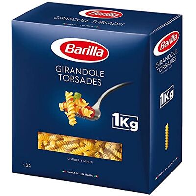 Barilla Girandole Torsades 1Kg (lot de 3) - Publicité Barilla Girandole Torsades 1Kg (lot de 3) - Publicité