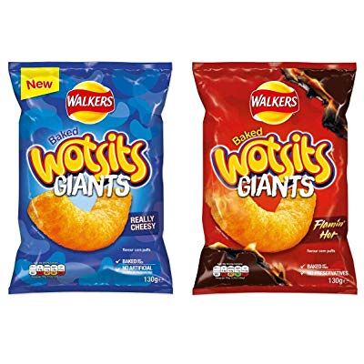 Walkers Baked Chips (Wotsits Giants, 130 g Lot de 2) - Publicité Walkers Baked Chips (Wotsits Giants, 130 g Lot de 2) - Publicité
