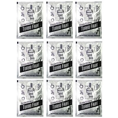 AlcoFermBrew 9 x Turbo Levure Turbo Fruit 40g, Levure pour fermentation de fruits, Distillateurs Levure, Levure d'esprit - Publicité AlcoFermBrew 9 x Turbo Levure Turbo Fruit 40g, Levure pour fermentation de fruits, Distillateurs Levure, Levure d'esprit - Publicité