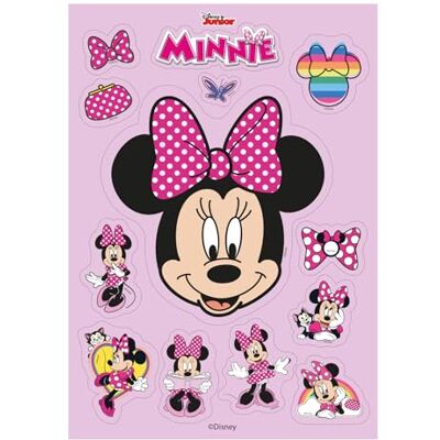 dekora , Minnie Mouse Topper Azyme Découpée, Décoration Comestible pour Gâteau d'Anniversaire, Cupcakes ou Biscuits, Anniversaire à Thème pour Enfants, A5 - Publicité dekora , Minnie Mouse Topper Azyme Découpée, Décoration Comestible pour Gâteau d'Anniversaire, Cupcakes ou Biscuits, Anniversaire à Thème pour Enfants, A5 - Publicité