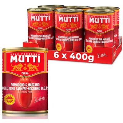Mutti Tomates pelées Pomodoro, 400g, Lot de 6 (l'emballage peut varier) - Publicité Mutti Tomates pelées Pomodoro, 400g, Lot de 6 (l'emballage peut varier) - Publicité