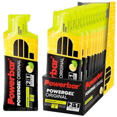 Powerbar PowerGel Original Lemon Lime 12x41g Gel Énergétique Riche en Glucides Sodium Sans Caféine - Publicité Powerbar PowerGel Original Lemon Lime 12x41g Gel Énergétique Riche en Glucides Sodium Sans Caféine - Publicité