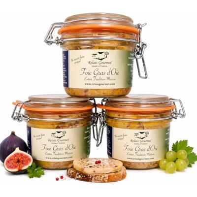 Relais Gourmet Foie Gras d’Oie Entier Artisanal – Lot 3 Pots 200 g Spécialité Française 100% Naturel, Sans Conservateurs, Additifs ni Colorants Apéritifs, Cadeau Gourmet, Fêtes, Noël - Publicité Relais Gourmet Foie Gras d’Oie Entier Artisanal – Lot 3 Pots 200 g Spécialité Française 100% Naturel, Sans Conservateurs, Additifs ni Colorants Apéritifs, Cadeau Gourmet, Fêtes, Noël - Publicité