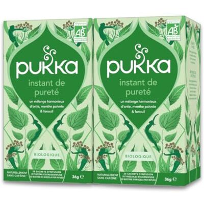 Lipton Pukka Infusion Bio Instant de Pureté Infusion Biologique et Ayurvédique, Issue du Commerce Équitable 40 Sachets Lot de 2x20 sachets - Publicité Lipton Pukka Infusion Bio Instant de Pureté Infusion Biologique et Ayurvédique, Issue du Commerce Équitable 40 Sachets Lot de 2x20 sachets - Publicité