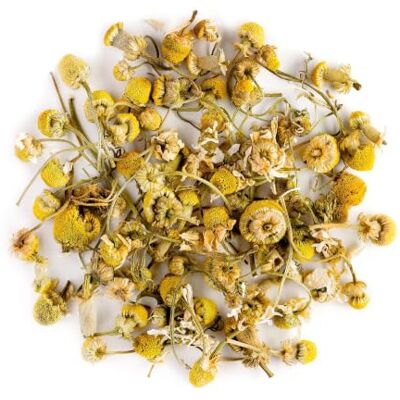 Valley of Tea Fleurs de Camomille Bio Matricaria Tisane en Vrac - Publicité Valley of Tea Fleurs de Camomille Bio Matricaria Tisane en Vrac - Publicité