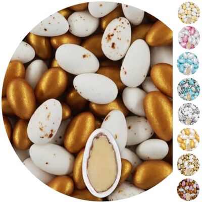 EinsSein 1kg Dragees mariage amande Conchiglia à la Cannelle Mix blanc-brun moucheté & or dragées baptême communion amandes feter et recevoir fêter de fete couleur pas cher aux bombe tag voir mes etui - Publicité EinsSein 1kg Dragees mariage amande Conchiglia à la Cannelle Mix blanc-brun moucheté & or dragées baptême communion amandes feter et recevoir fêter de fete couleur pas cher aux bombe tag voir mes etui - Publicité