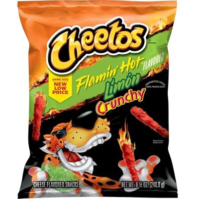Cheetos Flamin Hot Limon Crunchy 8.5 oz (Pack of 3) - Publicité Cheetos Flamin Hot Limon Crunchy 8.5 oz (Pack of 3) - Publicité