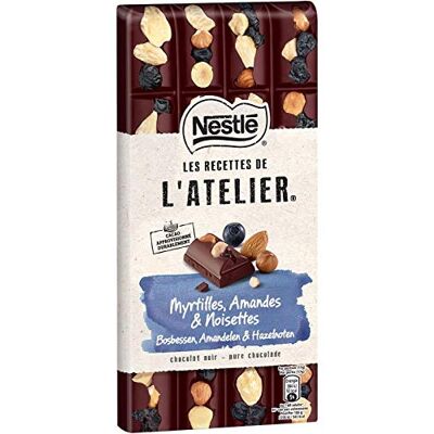 genéric NESTLE LES RECETTES DE L'ATELIER Gourmand Noir Myrtilles Amandes Noisettes 170G Quatre Articles - Publicité genéric NESTLE LES RECETTES DE L'ATELIER Gourmand Noir Myrtilles Amandes Noisettes 170G Quatre Articles - Publicité