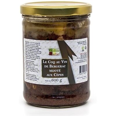 Cellier du Périgord Coq au vin de Bergerac Mijoté aux cèpes 600g - Publicité Cellier du Périgord Coq au vin de Bergerac Mijoté aux cèpes 600g - Publicité