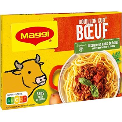 Maggi NESTLE Bouillon Goût Boeuf Tablettes 180G le Lot De 4 - Publicité Maggi NESTLE Bouillon Goût Boeuf Tablettes 180G le Lot De 4 - Publicité