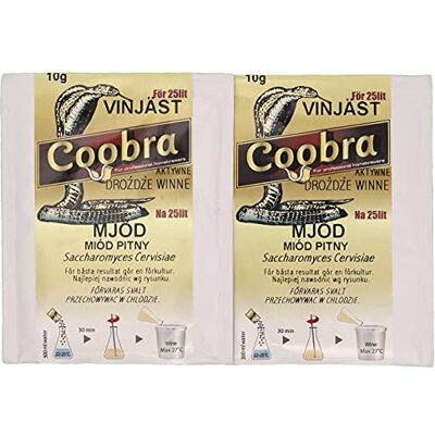 LNEE Coobra 2x levure sèche d'hydromel 10g / 25L Levure d'hydromel Hydromel Levure de vin Vin blanc de levure et vin rouge - Publicité LNEE Coobra 2x levure sèche d'hydromel 10g / 25L Levure d'hydromel Hydromel Levure de vin Vin blanc de levure et vin rouge - Publicité