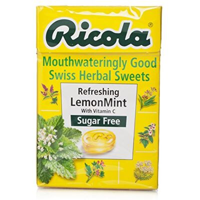 Ricola - Lemon-Mint Sugar-Free Swiss Herbal Sweets - Sweets - Publicité Ricola - Lemon-Mint Sugar-Free Swiss Herbal Sweets - Sweets - Publicité