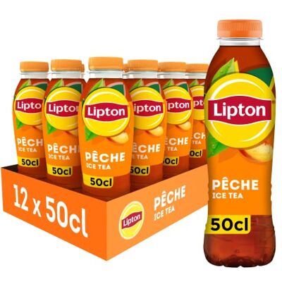 Lipton Ice Tea Thé Glacé Saveur Pêche Lot de 12x50cl - Publicité Lipton Ice Tea Thé Glacé Saveur Pêche Lot de 12x50cl - Publicité