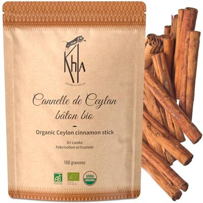 Khla Cannelle de Ceylan Bio en Bâtons Sachet 100g de Cannelle du Sri Lanka Ingrédient Cuisine & Pâtisserie Épice d’Asie Noël Bâtons, Bâtonnets - Publicité Khla Cannelle de Ceylan Bio en Bâtons Sachet 100g de Cannelle du Sri Lanka Ingrédient Cuisine & Pâtisserie Épice d’Asie Noël Bâtons, Bâtonnets - Publicité