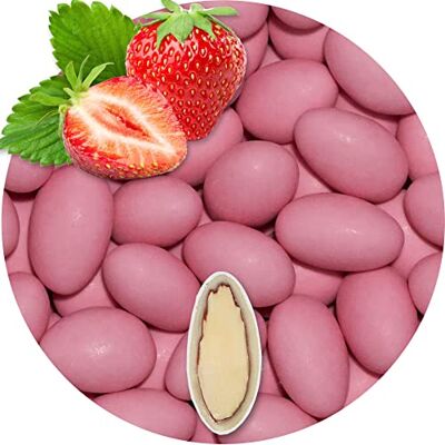 EinsSein 1kg Dragees amandes au chocolat Fraise rose mat ca. 160 pièce Dragées Mariage Baptême Communion Célébrer Fête Candybar cadeaux d’invités Amandes chocolatées enrobées de sucre - Publicité EinsSein 1kg Dragees amandes au chocolat Fraise rose mat ca. 160 pièce Dragées Mariage Baptême Communion Célébrer Fête Candybar cadeaux d’invités Amandes chocolatées enrobées de sucre - Publicité