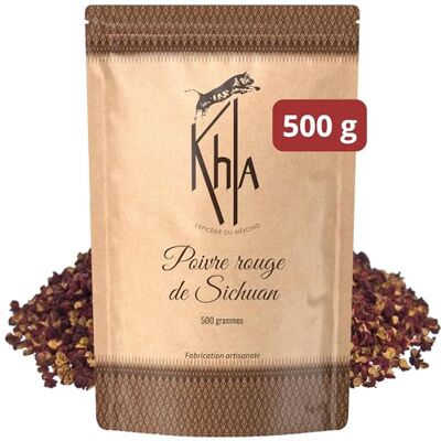 Khla Poivre Rouge de Sichuan Sac Poivre en Grain 500g Ingrédient Épicerie Fine Cuisine Baies de Sichuan Rouge Direct Producteur Épice d’Asie Origine Chine - Publicité Khla Poivre Rouge de Sichuan Sac Poivre en Grain 500g Ingrédient Épicerie Fine Cuisine Baies de Sichuan Rouge Direct Producteur Épice d’Asie Origine Chine - Publicité