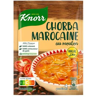Knorr Soupe Chorba Marocaine Au Mouton-Halal 100g Pour 4 Personnes - Publicité Knorr Soupe Chorba Marocaine Au Mouton-Halal 100g Pour 4 Personnes - Publicité