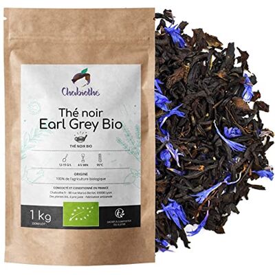 Chabiothé Thé noir Earl Grey BIO 1 kg Thé noir assam aromatisé à l'huile essentielle de Bergamote vendu au kilo - Publicité Chabiothé Thé noir Earl Grey BIO 1 kg Thé noir assam aromatisé à l'huile essentielle de Bergamote vendu au kilo - Publicité