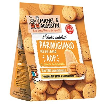 Michel et Augustin Biscuits apéritifs au fromage Parmesan AOP 100g Lot de 12 sachets - Publicité Michel et Augustin Biscuits apéritifs au fromage Parmesan AOP 100g Lot de 12 sachets - Publicité
