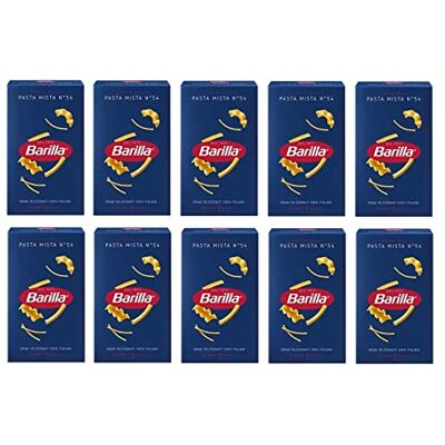 Barilla Lot de 10 pâtes Mista N°54 italiennes nouilles 500 g - Publicité Barilla Lot de 10 pâtes Mista N°54 italiennes nouilles 500 g - Publicité