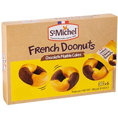 St Michel Doonuts Marbrés Chocolat 180g 6 sachets fraicheur sans huile de palme fabriqué en France Lot de 9 - Publicité St Michel Doonuts Marbrés Chocolat 180g 6 sachets fraicheur sans huile de palme fabriqué en France Lot de 9 - Publicité