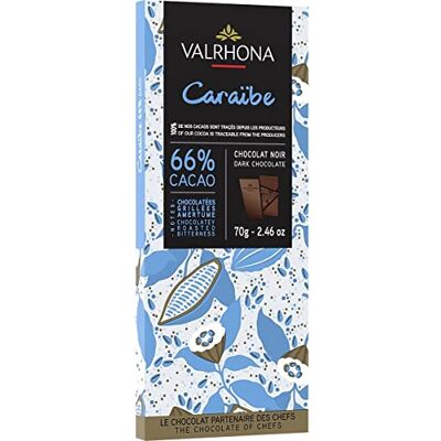 VALRHONA Tablette Caraibe 66% 70g - Publicité VALRHONA Tablette Caraibe 66% 70g - Publicité