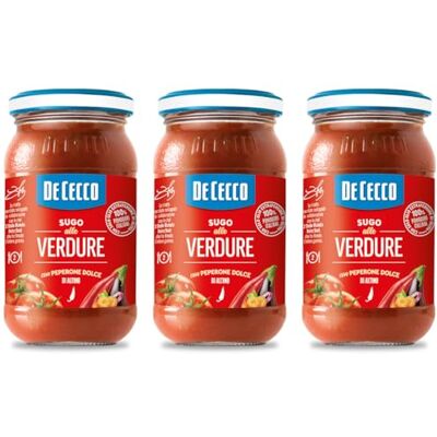 De Cecco Sugo alle Verdure Lot de 3 sauces aux légumes 200 g - Publicité De Cecco Sugo alle Verdure Lot de 3 sauces aux légumes 200 g - Publicité