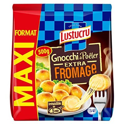 Lustucru Frais Gnocchi à Poêler Extra Fromage, 500g - Publicité Lustucru Frais Gnocchi à Poêler Extra Fromage, 500g - Publicité