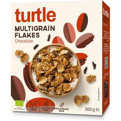 Turtle Flocons de Céréales Bio Sans Gluten au Chocolat - Céréales - Publicité Turtle Flocons de Céréales Bio Sans Gluten au Chocolat - Céréales - Publicité