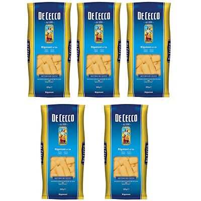De Cecco 5 x Rigatoni Italian Pâte n° 24. 500 g - Publicité De Cecco 5 x Rigatoni Italian Pâte n° 24. 500 g - Publicité