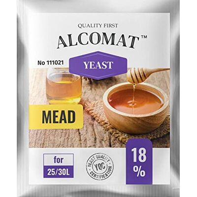 AlcoFermBrew Levure de hydromel 5g/25-30L Préparation pour Vin de Miel, Fermentation au Miel, Résistant au Sucre, Fabrication Maison - Publicité AlcoFermBrew Levure de hydromel 5g/25-30L Préparation pour Vin de Miel, Fermentation au Miel, Résistant au Sucre, Fabrication Maison - Publicité