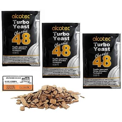 AlcoFermBrew 3 x Turbo Levure Alcotec Classic 48-130g, Levure de fermentation, Distillateurs Levure, Levure Rapide, Gnôle Alcool - Publicité AlcoFermBrew 3 x Turbo Levure Alcotec Classic 48-130g, Levure de fermentation, Distillateurs Levure, Levure Rapide, Gnôle Alcool - Publicité