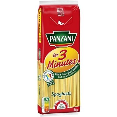 PANZANI Pâtes Cuisson Rapide Spaghetti 1Kg Lot De 4 - Publicité PANZANI Pâtes Cuisson Rapide Spaghetti 1Kg Lot De 4 - Publicité